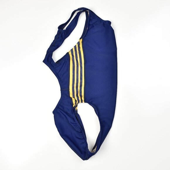 Adidas Stripe Competitive Performance Racing One-Piece Swimsuit NEW 28 - Picture 4 of 7